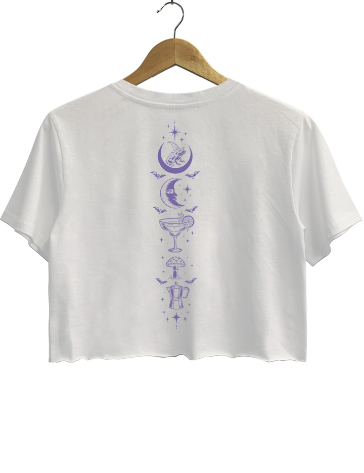 Midnight Margaritas Witchy Halloween Crop Top