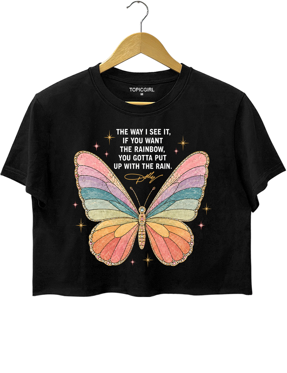 Dolly Parton Inspirational Quote Crop Top