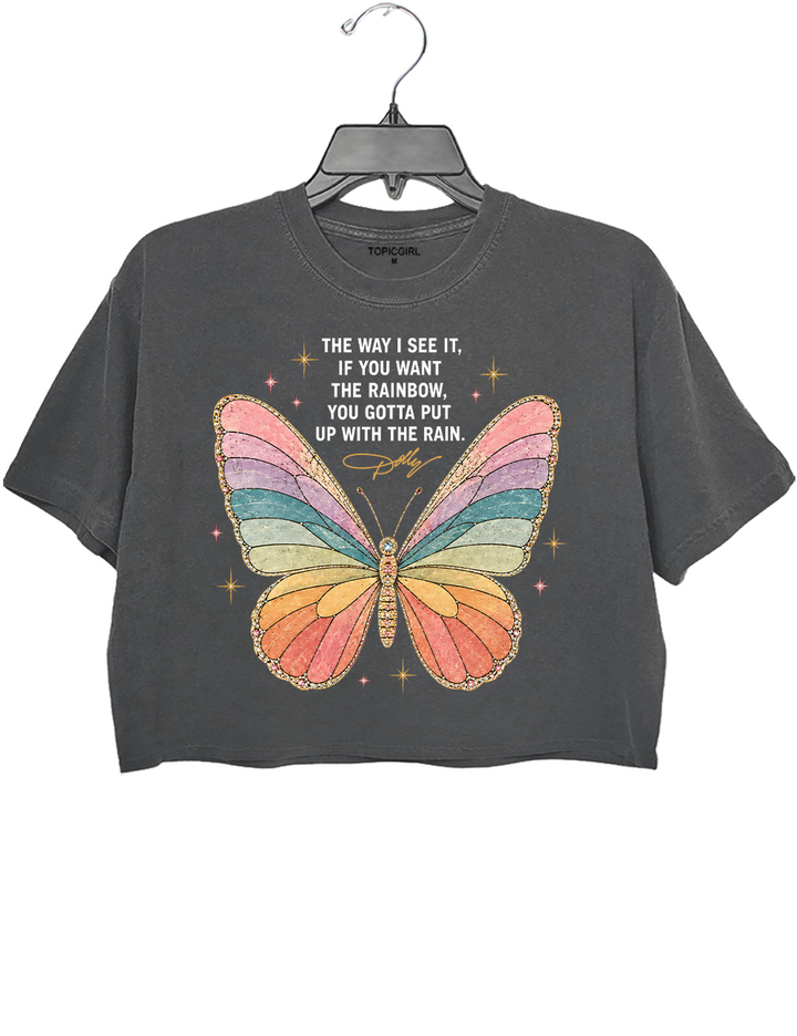Dolly Parton Inspirational Quote Crop Top