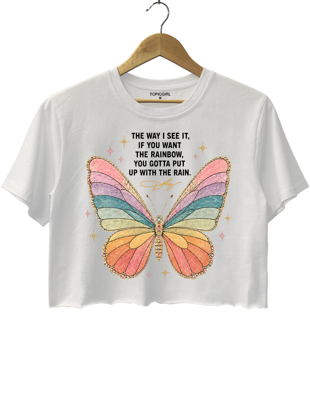 Dolly Parton Inspirational Quote Crop Top