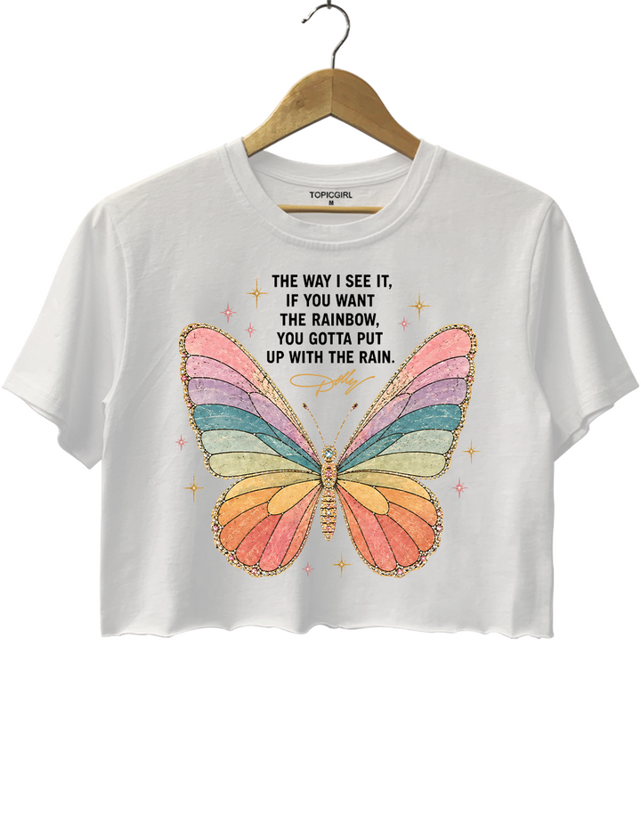 Dolly Parton Inspirational Quote Crop Top