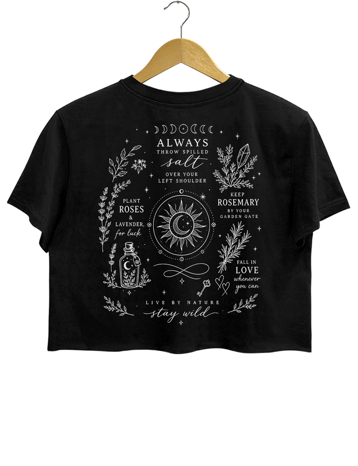 Witchy Garden Salt Rosemary Lavender Crop Top