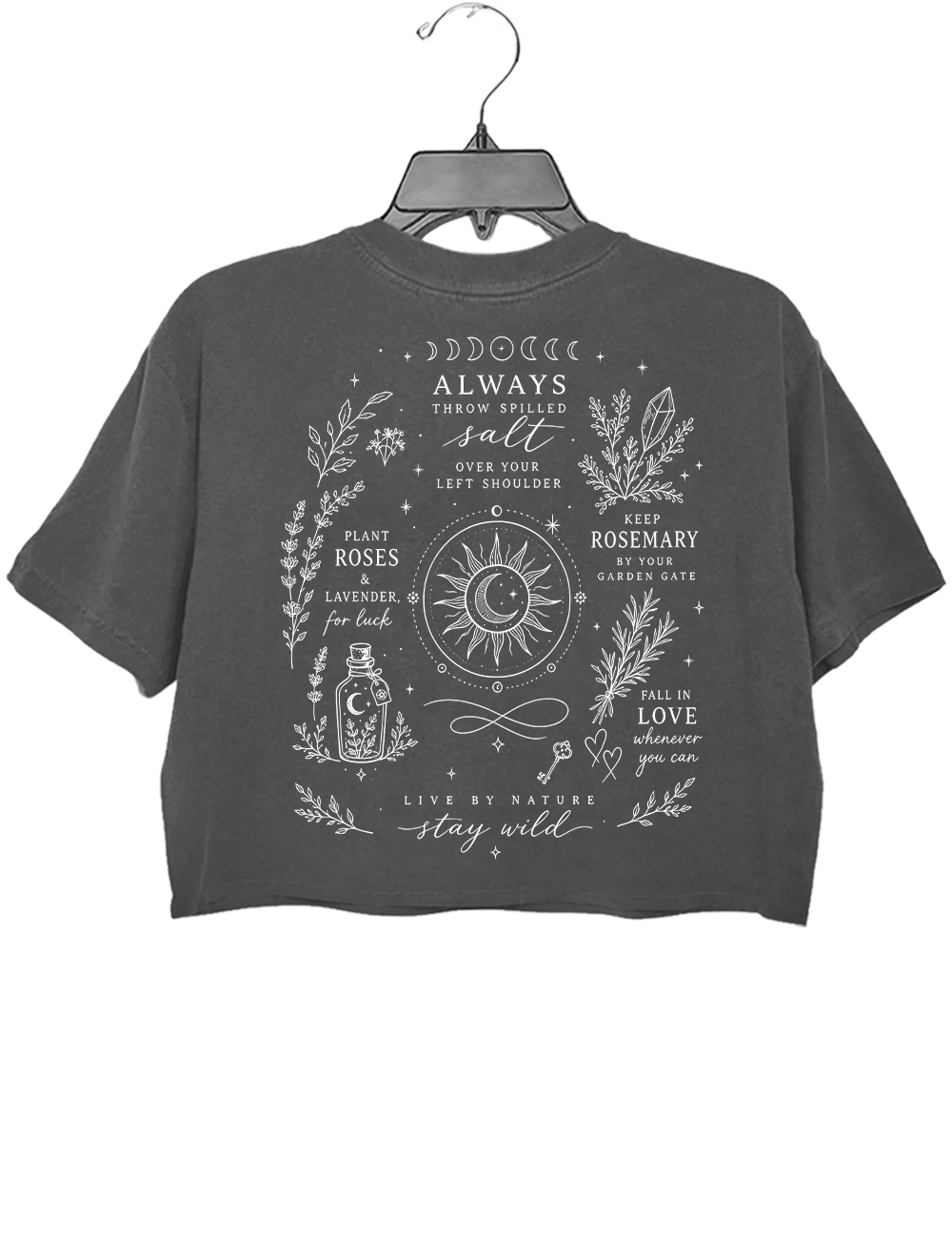 Witchy Garden Salt Rosemary Lavender Crop Top