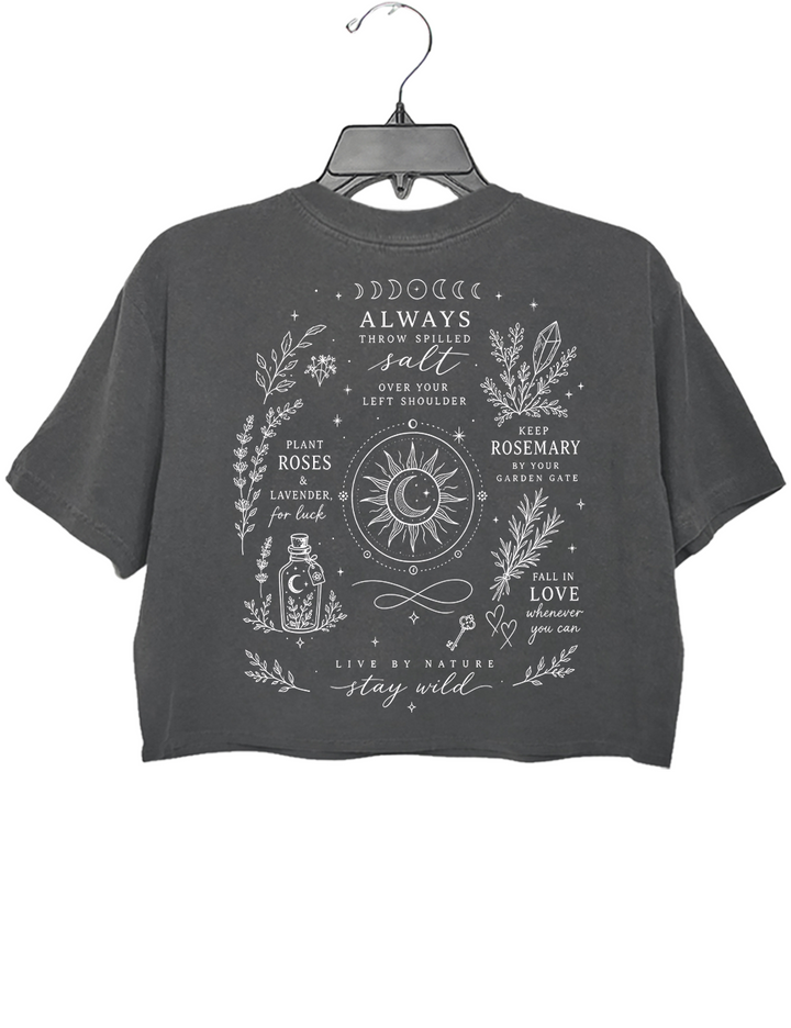 Witchy Garden Salt Rosemary Lavender Crop Top