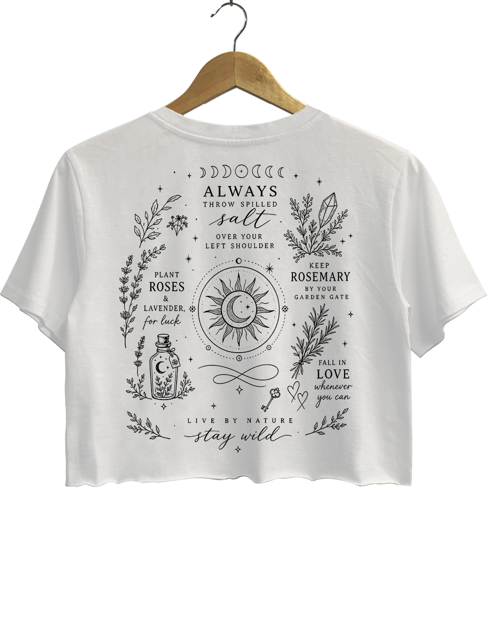 Witchy Garden Salt Rosemary Lavender Crop Top