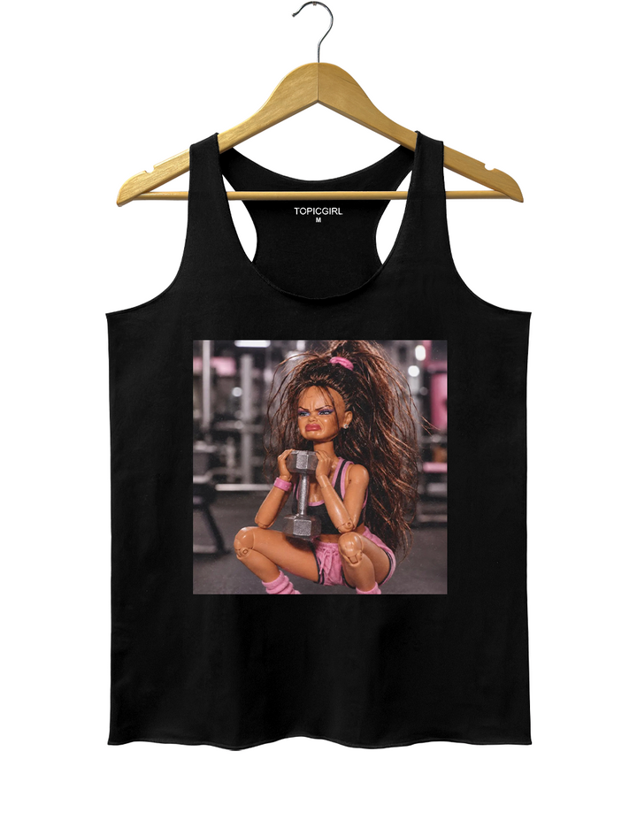 Fitness Doll Face Meme Tank Top