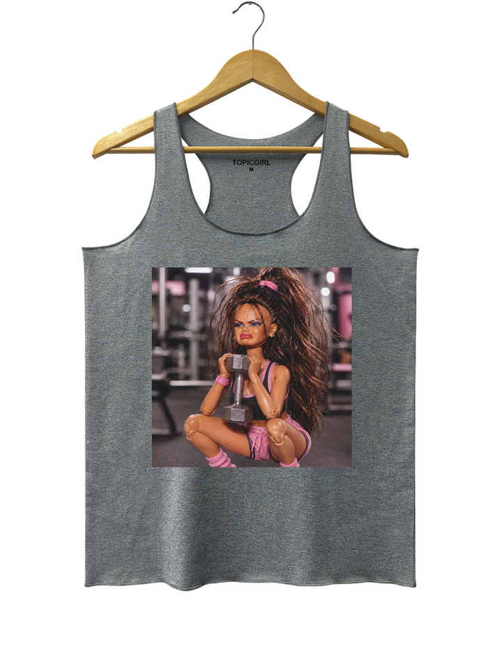 Fitness Doll Face Meme Tank Top