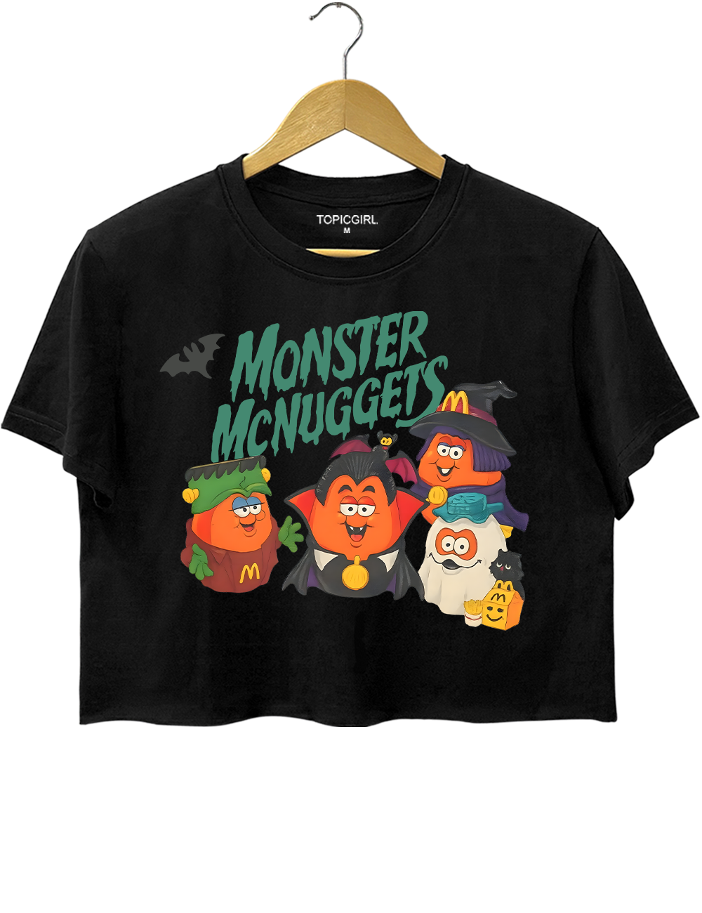 Retro Spooky Monster Nuggets Crop Top