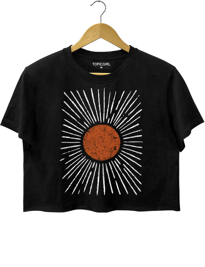 Boho Sun Vintage Hippie Crop Top