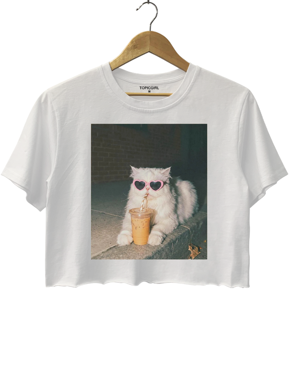 Persian Cat Iced Coffee Crop Top