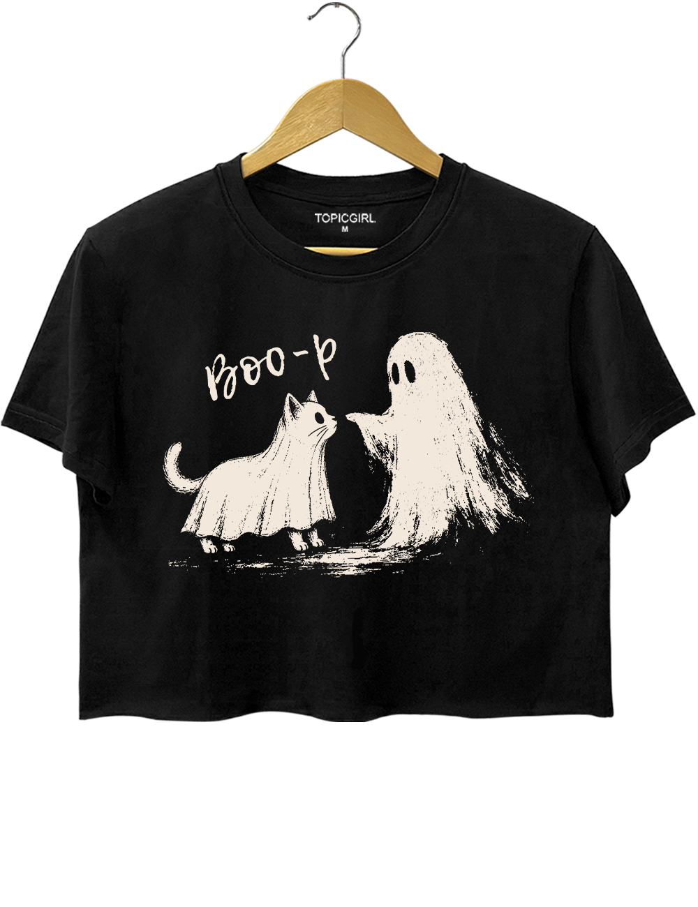 Boo-P Ghost Cat Crop Top