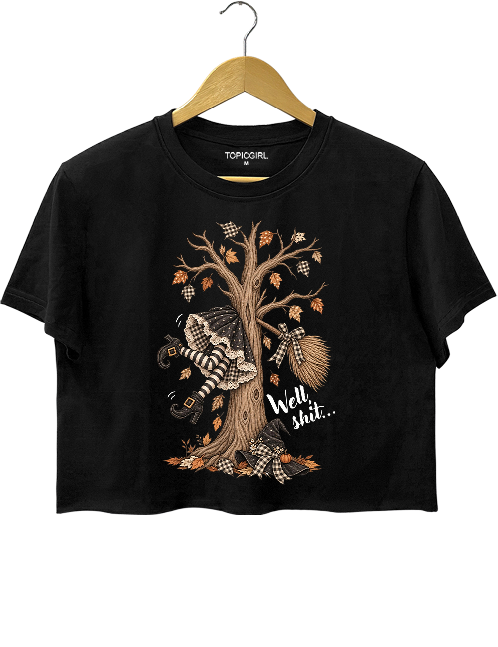 Well Shit Funny Witch Crop Top