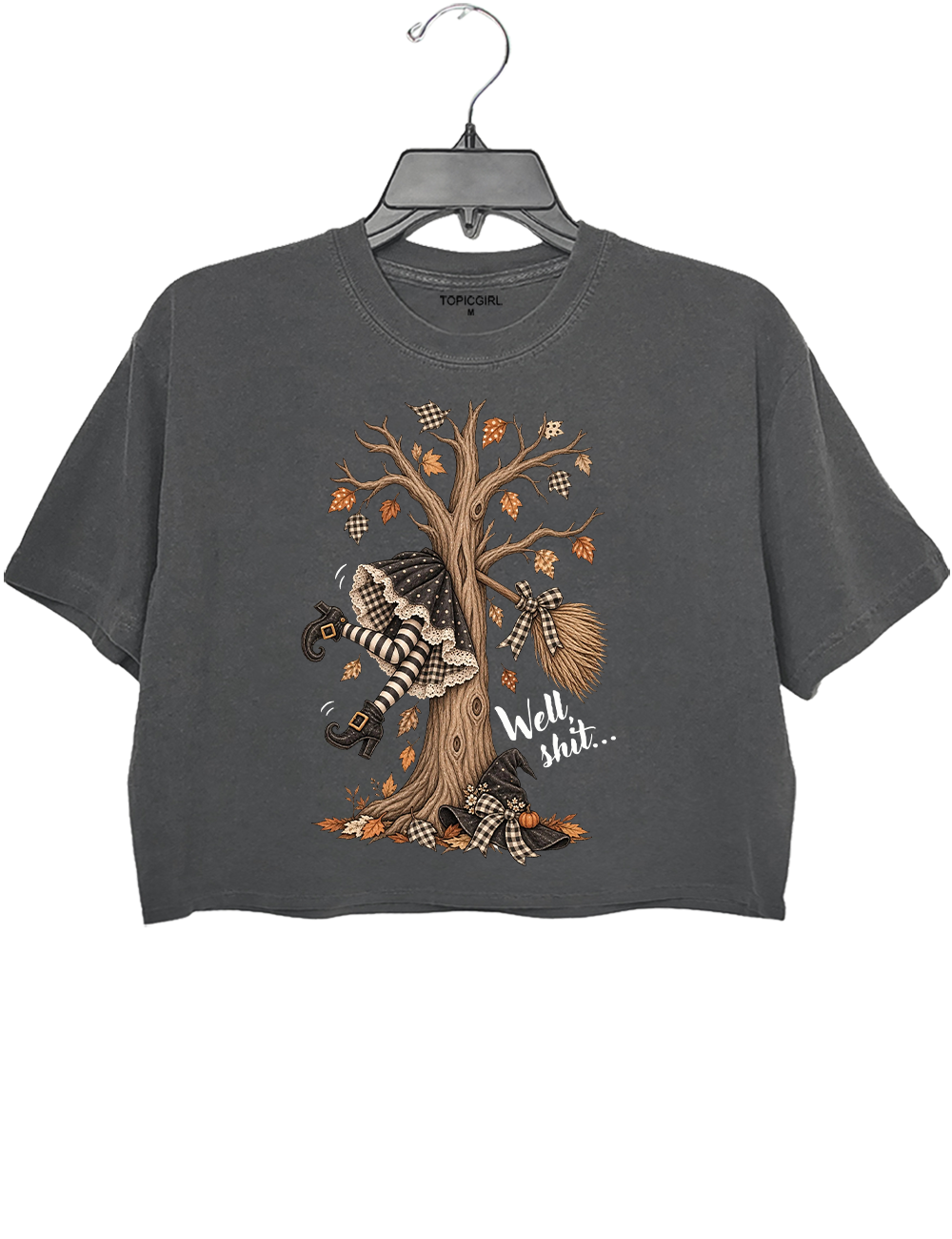 Well Shit Funny Witch Crop Top