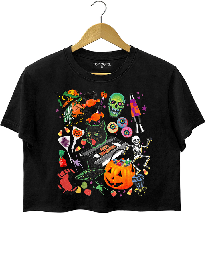 90s Halloween Nostalgia Crop Top