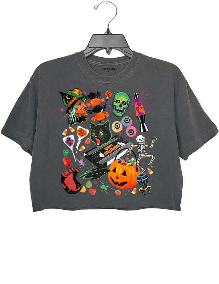 90s Halloween Nostalgia Crop Top