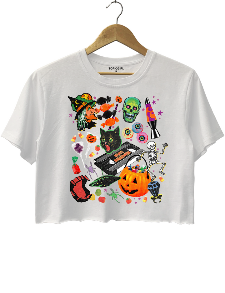 90s Halloween Nostalgia Crop Top