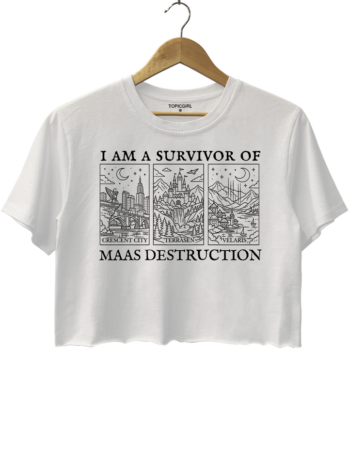 I Am A Survivor Of Maas Destrcrtion Crop Top