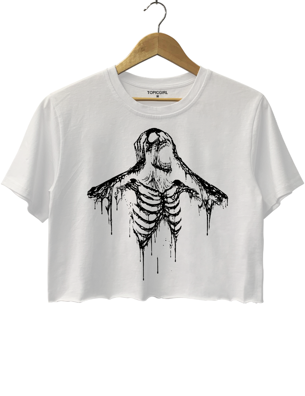 Screaming Skeleton Crop Top