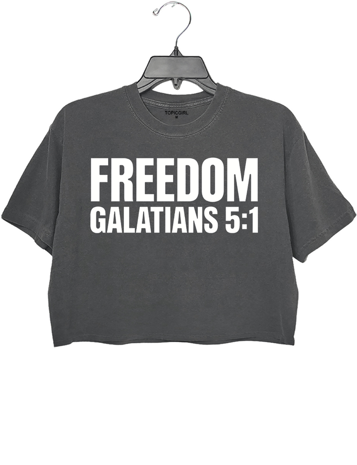 Freedom Galatians 51 Crop Top