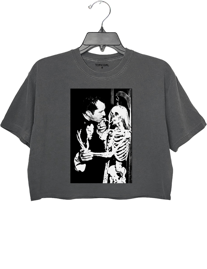 Vincent Price Gothic Classic Skeleton Crop Top