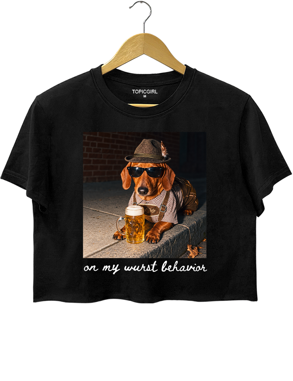Dachshund Oktoberfest Crop Top