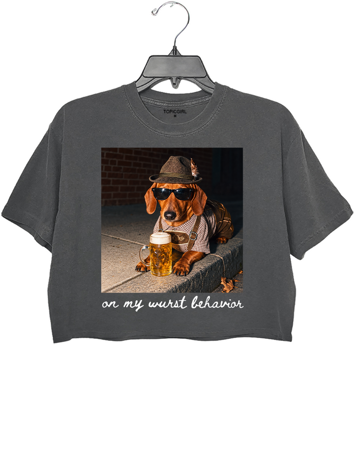 Dachshund Oktoberfest Crop Top