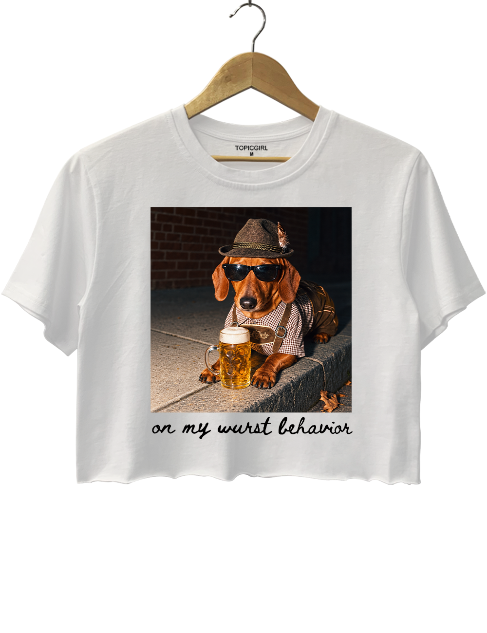 Dachshund Oktoberfest Crop Top
