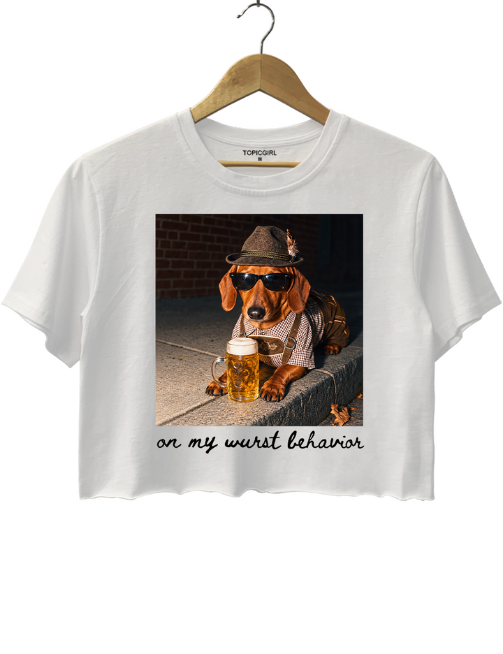 Dachshund Oktoberfest Crop Top