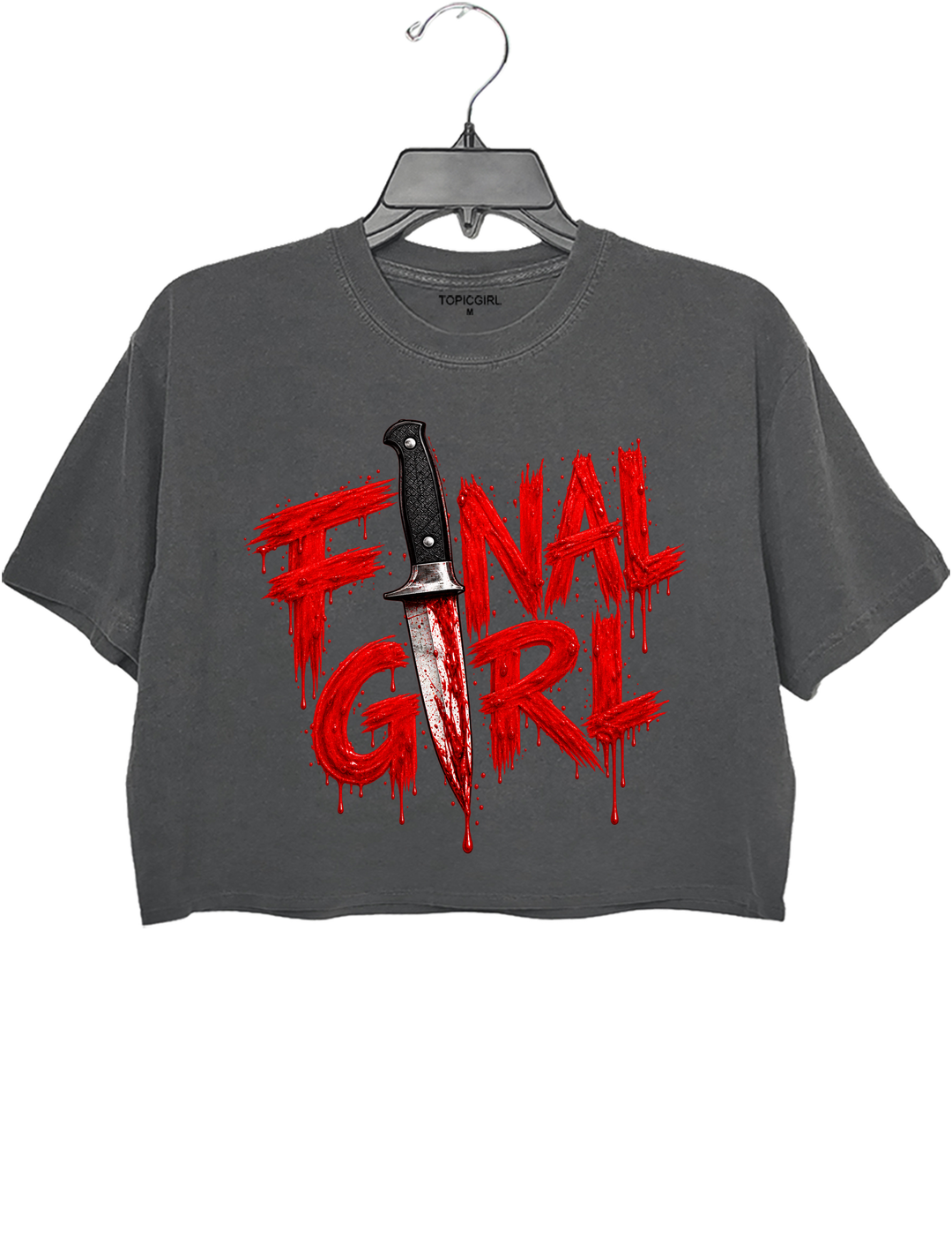 Final Girl Crop Top - Gray