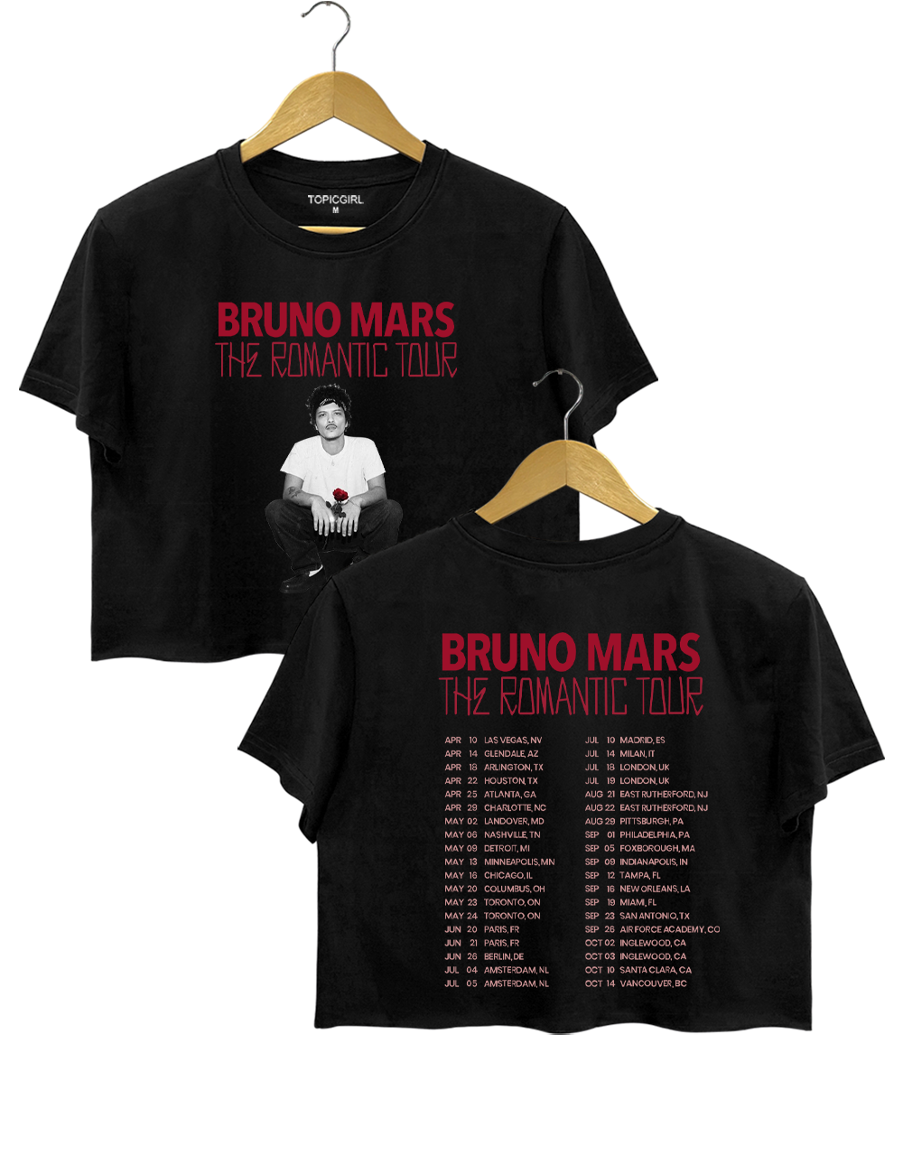 Bruno Mars The Romantic Tour Crop Top