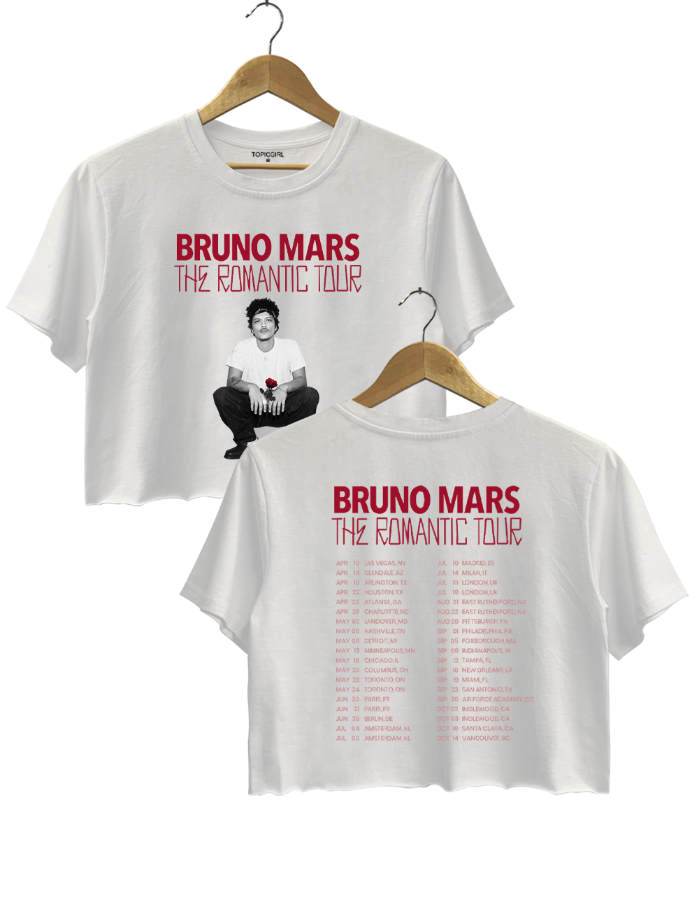 Bruno Mars The Romantic Tour Crop Top