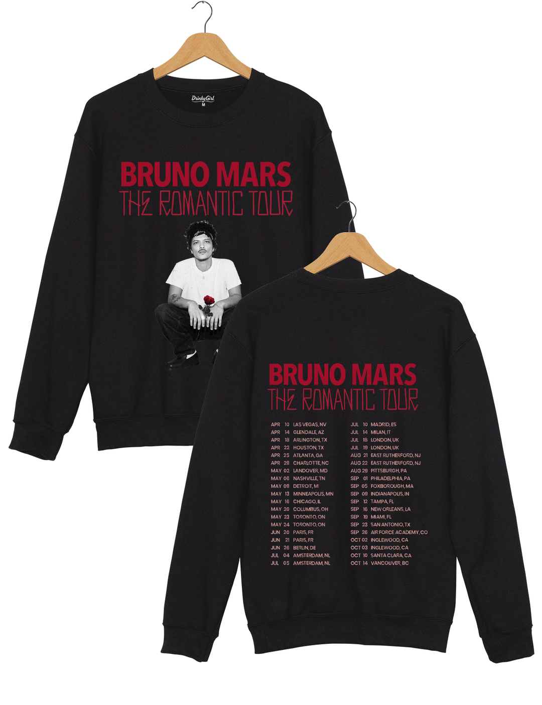 Bruno Mars The Romantic Tour Sweatshirt