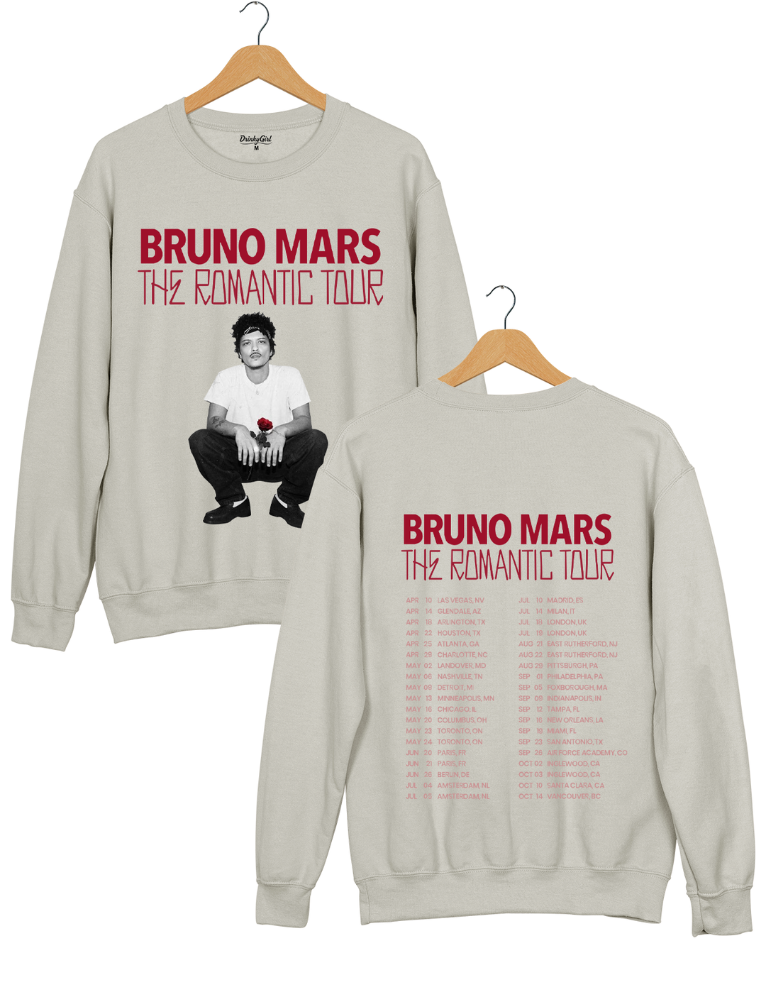 Bruno Mars The Romantic Tour Sweatshirt